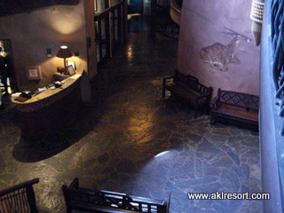 Boma check-in desk and waiting area