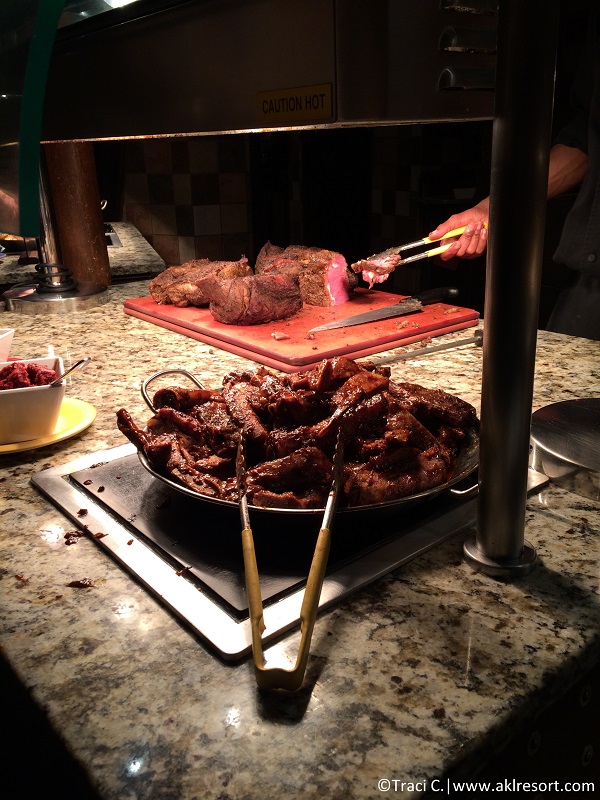 Carving station at Boma