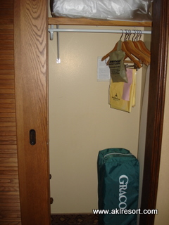 Closet detail, 2 queen bed room