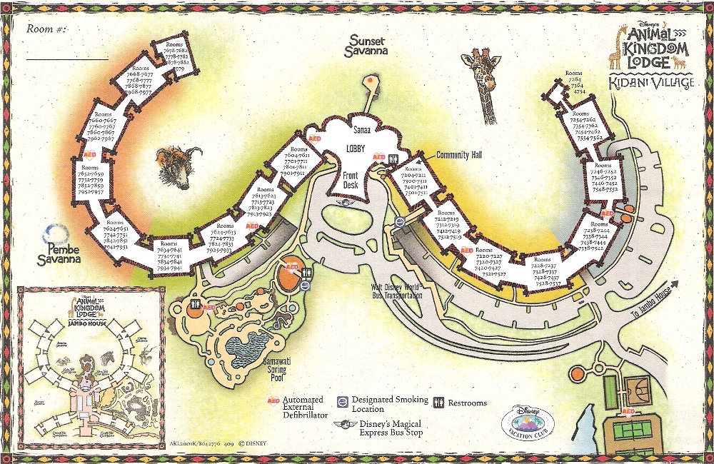 Animal Kingdom Lodge Kidani Village Map  Disney's Animal Kingdom Lodge 